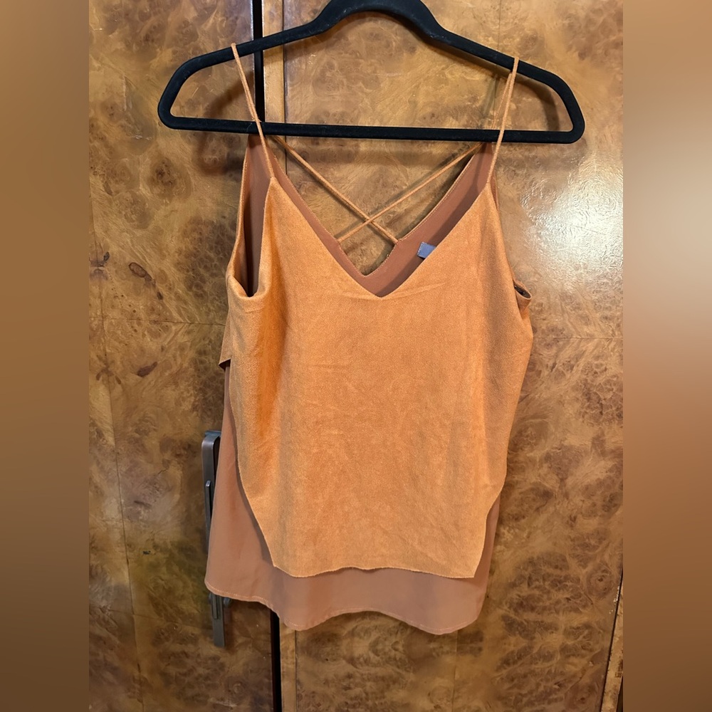 Essue two toned suedeesque Camisole Top